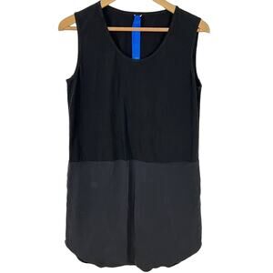 Kit And Ace Sleeveless Mini Dress Tunic Size 6 Cotton Cashmere Silk Black